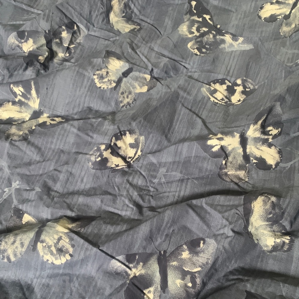 IKEA Bergkårel Butterfly Print Duvet Cover Blue 100% Cotton Cottagecore twin - Picture 3 of 6